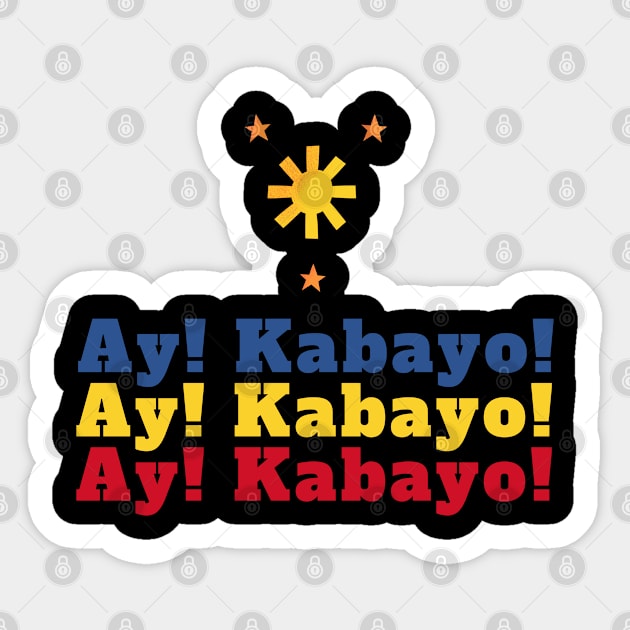 pilipinas humor - Ay kabayo Sticker by CatheBelan